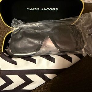 Marc Jacobs Black Oversized Square Men's Sunglasses